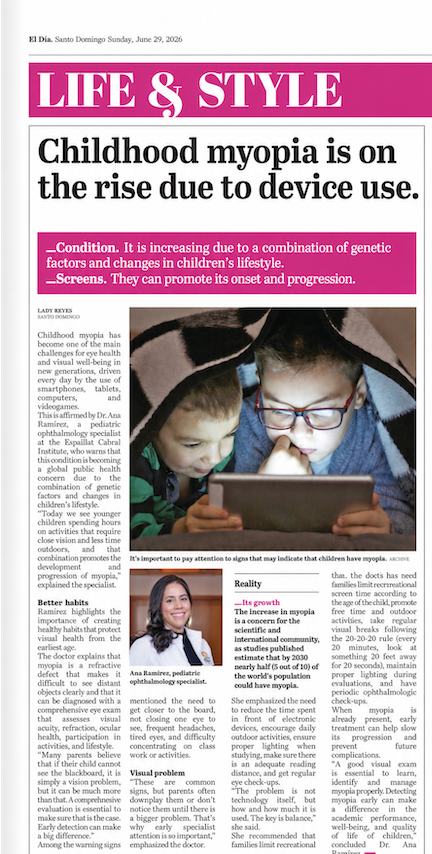 Childhood myopia is on the rise due to device use