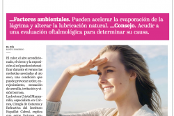 Leer noticia sobre:  03 de Agosto 2026 
 Las molestias oculares aumentan en el verano. Periódico El Día 