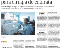 Leer noticia sobre:   27 June 2023  
 Femtosecond laser, the most advanced technique for cataract surgery. Listín Diario Newspaper 