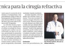 Leer noticia sobre:   09 August 2024  
 New technique for refractive cirugia. Listín Diario Newspaper 