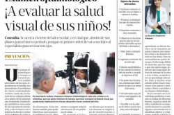  16 de Mayo 2022 
 Examen oftalmológico: ¡A evaluar la salud visual de sus niños! Periódico Listín Diario. 