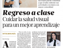 Leer noticia sobre:  20 de Agosto 2026 
 Regreso a clases: cuidar la salud visual para un mejor aprendizaje. Listín Diario 