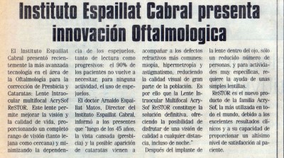 Instituto Espaillat Cabral presenta innovación Oftalmológica