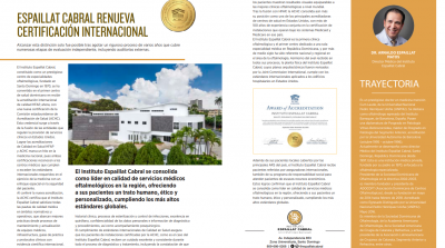 Espaillat Cabral renueva certificación internacional. Revista Mercado
