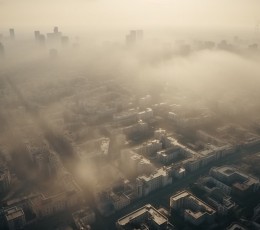 How does environmental pollution affect the eyes?