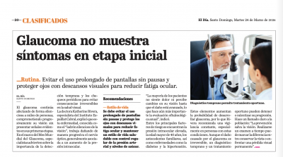 Glaucoma no muestra s&iacute;ntomas en etapa inicial. Peri&oacute;dico El D&iacute;a